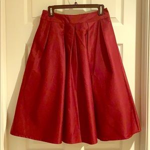 Maroon A-Line Skirt
